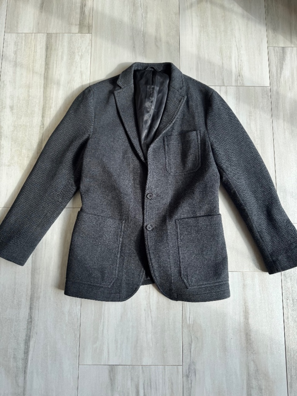 Banana Republic Charcoal Modern Slim Fit Blazer Suit Jacket Holiday 2015, Sz 38S